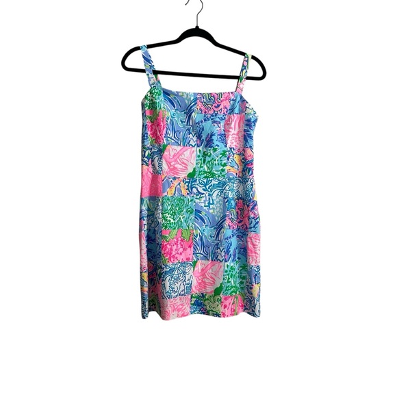 Lilly Pulitzer Jesse Romper Multicolor Pop Up Back Together Again Patch Size 6 - Picture 1 of 10